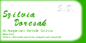 szilvia dorcsak business card